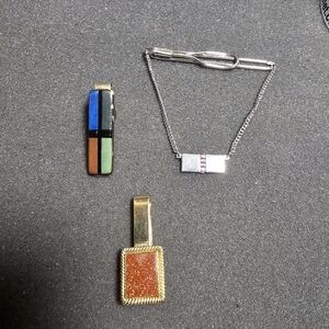 Tie Bar Lot Of 3 Pieces Various Designs And Makers See Pictures For Reference on